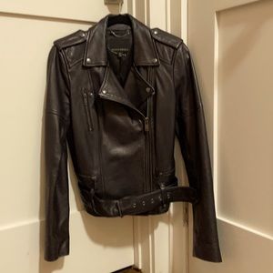 Banana Republic Black Leather Moto Jacket